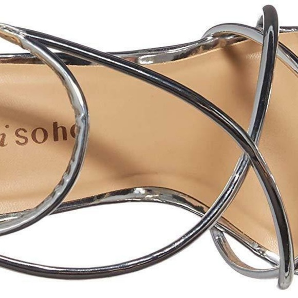 Zigi Soho Women’s Silver Patent Blaker High Heel Sandals Sizes 6.5 to 9 - Picture 5 of 8